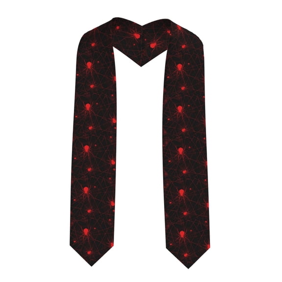 Hirioo Red Spider On The Web for 72" Graduation Shawl Stole Unisex Adults Graduation Sash Honor Graduation Stole for High School and College-Sharp Corner