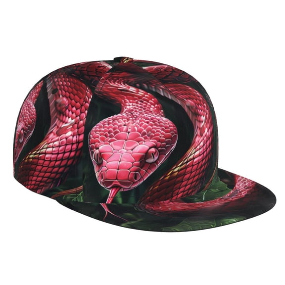 Hirioo Red Viper Jungle Intensity for Baseball Cap Men Cap Flat Brim for Men Women Teens Adjustable Baseball Cap