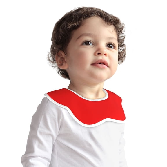 Hirioo Red for Baby Cotton Petal Bib Drool Bibs for Baby Boy Unisex