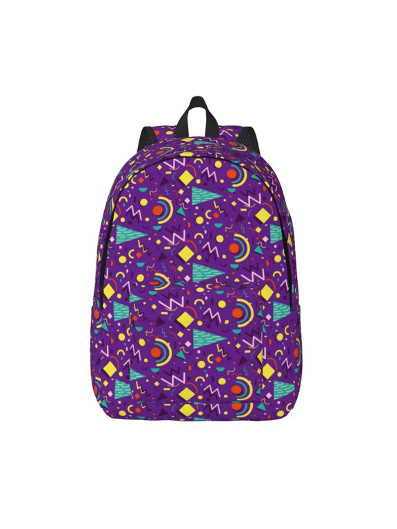 Retro 80s Style Canvas Backpack, Durable Travel Backpack with Multiple Compartments,Large Capacity, Backpack for School, Hiking, Work