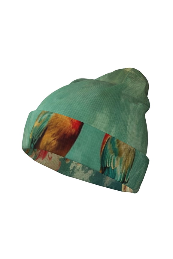 Retro Birds for Men's Knit Cuffed Beanie for Outdoor Activities Unisex