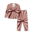 thumbnail image 1 of Hirioo Retro Bow for Women's Pajama Sets 2 Piece Pjs Women's Long-Sleeved Pajama Set Button Down Sleepwear,S-XXL-Large, 1 of 7