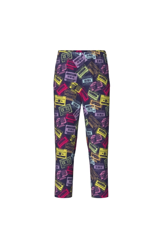 Retro Cassette Music for Teenagers' Pajama Pants Womens Lounge Pants with Pockets Pj Bottoms Pants for Men-Medium