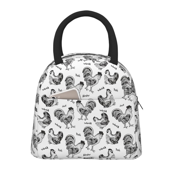 Hirioo Retro Rooster for Eco-friendly Lunch Box,Leakproof Lunch Box for School, Work, Travel, and Picnics,Perfect for Meal Prep