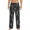 thumbnail image 1 of Hirioo Retro Skeleton Dancing On Halloween Party for Women's PJ Pajama Pants Sleep Pants Women's Home Trousers with Pockets,S-3XL-Large, 1 of 6