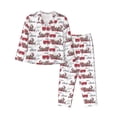 thumbnail image 1 of Hirioo Retro Train for Women's Pajama Sets 2 Piece Pjs Women's Long-Sleeved Pajama Set Button Down Sleepwear,S-XXL-Large, 1 of 7