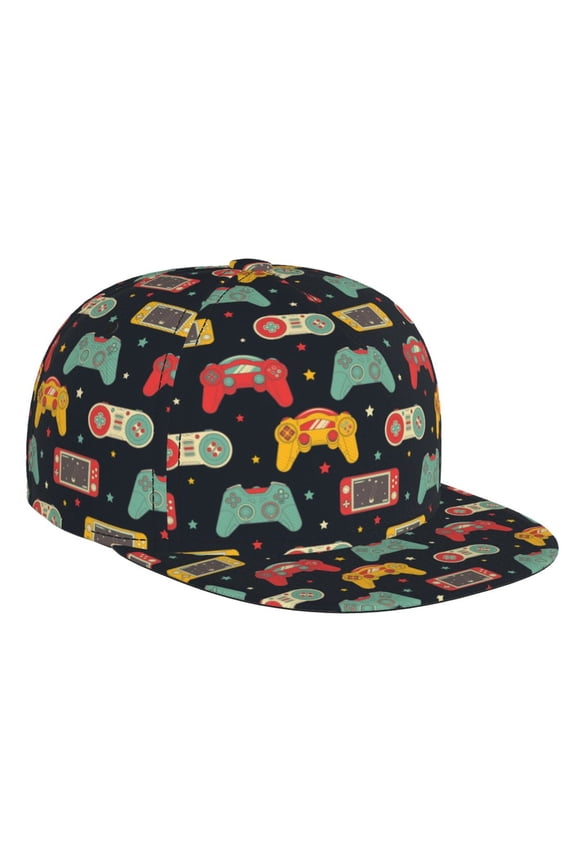 Retro Video Game for Baseball Cap Men Cap Flat Brim for Men Women Teens Adjustable Baseball Cap