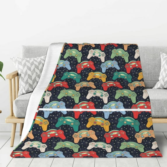 Hirioo Retro Video Game for Flannel Blanket, Cozy and Warm Throw for Bed or Couch ,Perfect for All Seasons-40"x30"