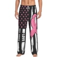 thumbnail image 1 of Hirioo Ribbon Breast Cancer Awareness for Men's PJ Pajama Pants Sleep Pants Men's Home Trousers with Pockets,S-3XL-Large, 1 of 6