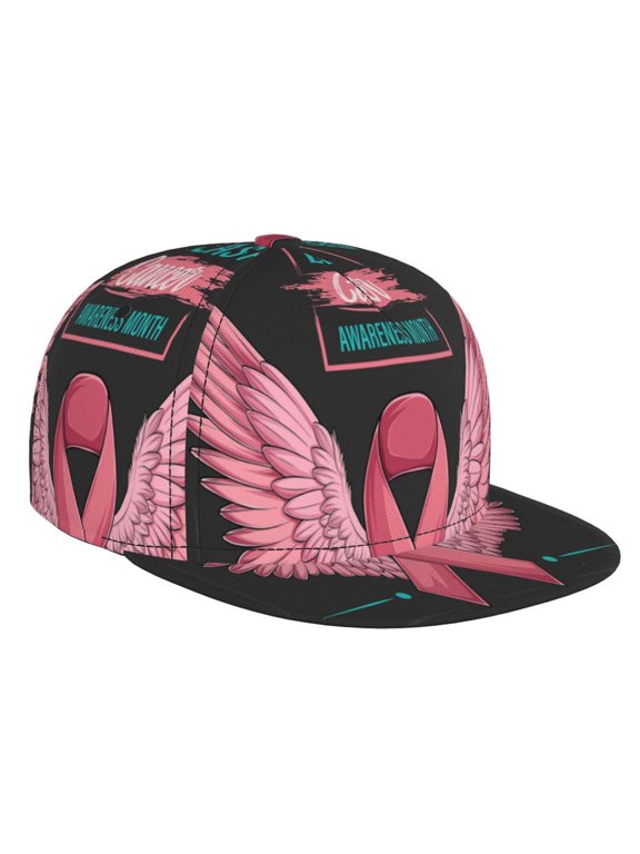 Ribbon With Angel Wings for Baseball Cap Men Cap Flat Brim for Men Women Teens Adjustable Baseball Cap