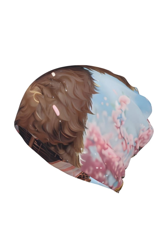 Romantic Floral Bear for Multifunction Beanie Hat for Men and Women Unisex for Winter Sports, Outdoor Activities, and Daily Wear