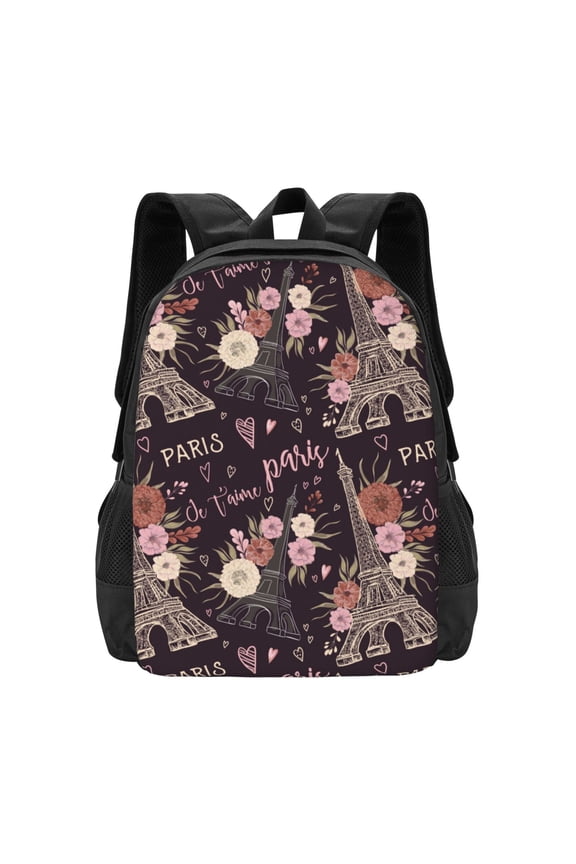Romantic Paris for Minimalist Backpack Large Capacity Backpack Travel Backpack For School
