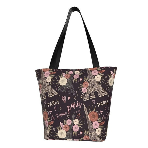Hirioo Romantic Paris for Women's Casual Shoulder Tote Bag Handbag For Women Work College Travel Business Shopping