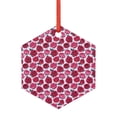 thumbnail image 1 of Hirioo Rose Flowers for Acrylic Christmas Pendant Hanging Christmas Tree Ornaments, Car, Home, Office Gift Decor-Hexagon, 1 of 7