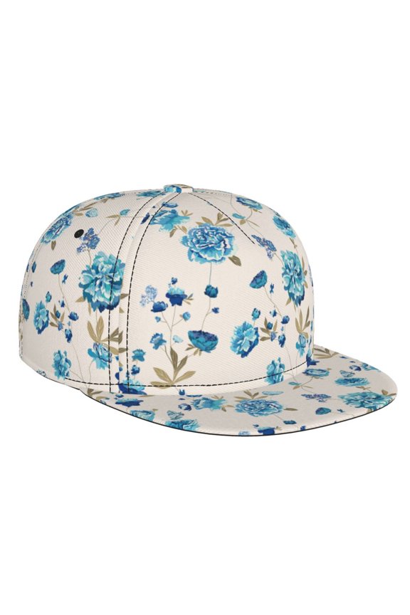 Rose Flowers for Baseball Cap Men Cap Flat Brim for Men Women Teens Adjustable Baseball Cap