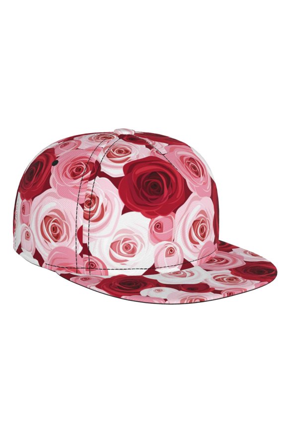 Rose for Baseball Cap Men Cap Flat Brim for Men Women Teens Adjustable Baseball Cap