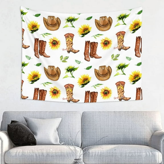 Hirioo Rustic Western Charm Print Tapestry Lightweight Fabric for Bedroom Aesthetic Home Wall Dorm Dcor Living Room Decor 29x37 Inch