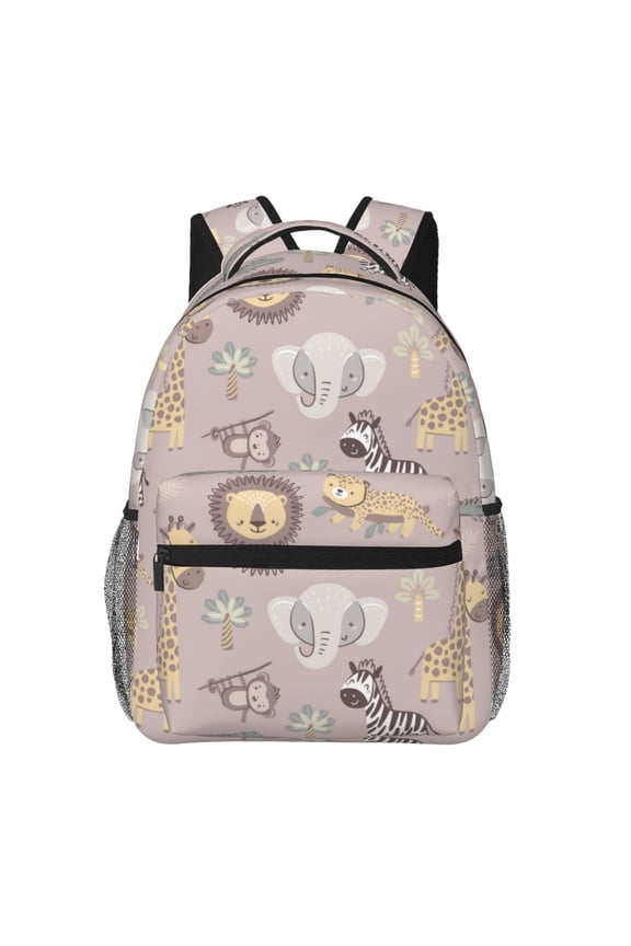 Safari Animals Print Laptop Backpack Lightweight Casual Travel Daypack for College Workplace Travel