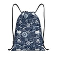 thumbnail image 1 of Hirioo Sailing Cruises Nautical Print Drawstring Backpack Bag Sport Versatile Sports Backpack for Gym, Travel, Swimming, Beach, 1 of 9