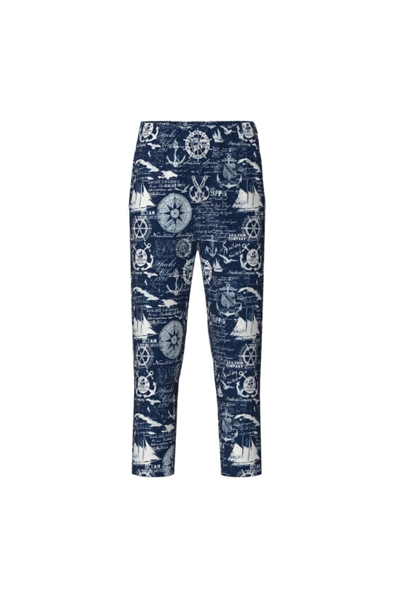 Sailing Cruises Nautical for Teenagers' Pajama Pants Womens Lounge Pants with Pockets Pj Bottoms Pants for Men-XS(5-6)