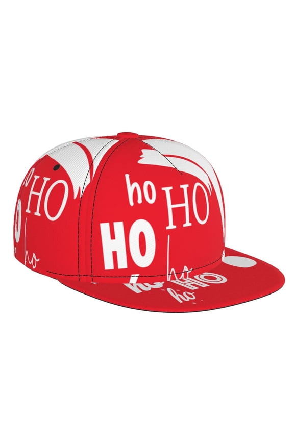 Saying Ho Ho Ho for Baseball Cap Men Cap Flat Brim for Men Women Teens Adjustable Baseball Cap