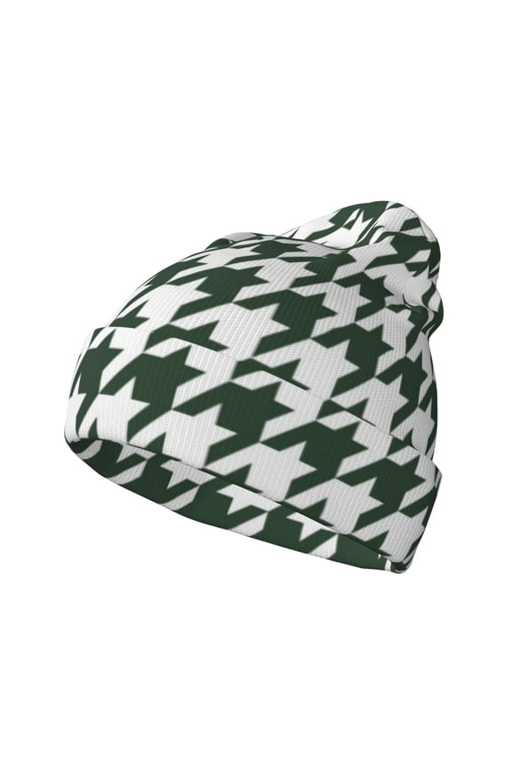 Scottish Checkered for Men's Knit Cuffed Beanie for Outdoor Activities Unisex