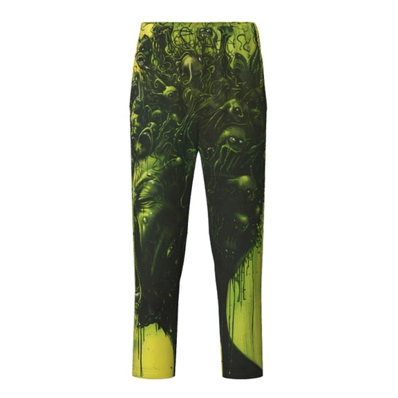 Hirioo Screaming Horror Art for Teenagers' Pajama Pants Womens Lounge Pants with Pockets Pj Bottoms Pants for Men-Large