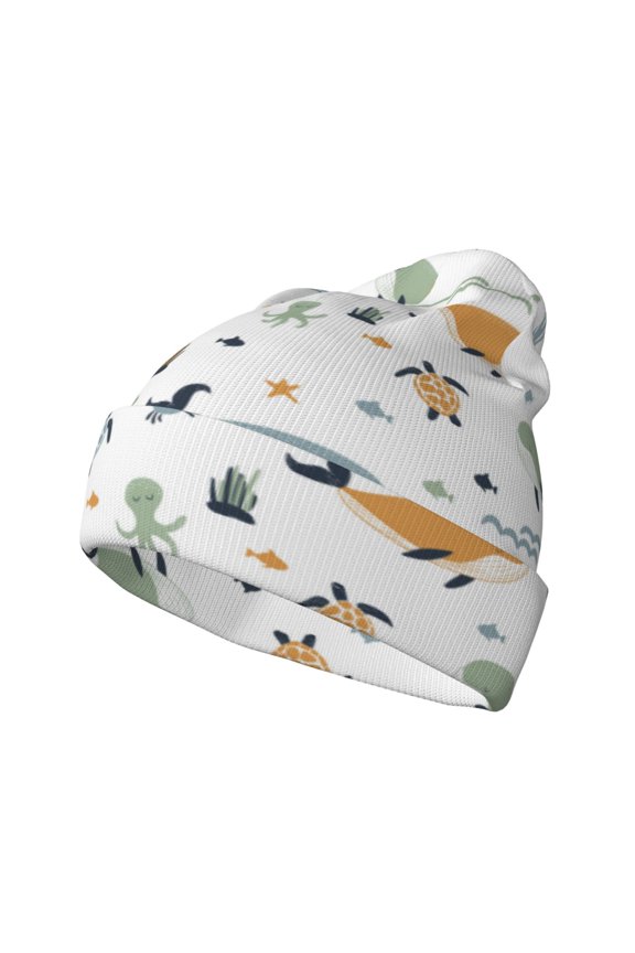Sea Creatures for Men's Knit Cuffed Beanie for Outdoor Activities Unisex