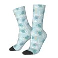 thumbnail image 1 of Hirioo Sea Turtle Pattern Adult Middle Tube Socks Breathable Sock Non-Pilling,Contrasting Color Design, 1 of 6