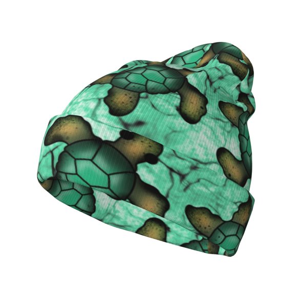 Hirioo Sea Turtle for Men's Knit Cuffed Beanie for Outdoor Activities Unisex