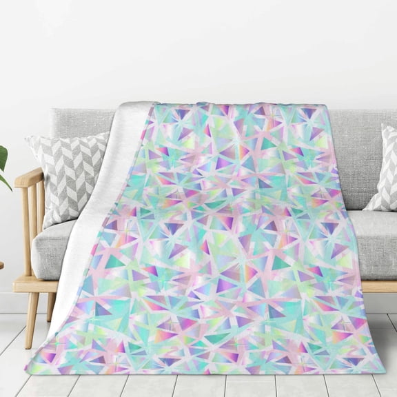 Hirioo Sequins for Flannel Blanket, Cozy and Warm Throw for Bed or Couch ,Perfect for All Seasons-80"x60"