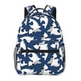 thumbnail image 1 of Hirioo Shark Print Laptop Backpack Lightweight Casual Travel Daypack for College Workplace Travel, 1 of 5