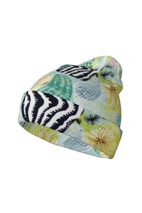 Shell Clam for Men's Knit Cuffed Beanie for Outdoor Activities Unisex