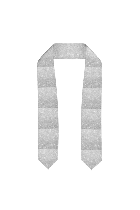 Silver Glitter for 72" Graduation Shawl Stole Unisex Adults Graduation Sash Honor Graduation Stole for High School and College-Flattened