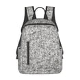 thumbnail image 1 of Hirioo Silver Glitter for Lightweight Backpack, Durable and Comfortable, Ideal for Travel, School, Hiking, and Everyday Use, 1 of 9