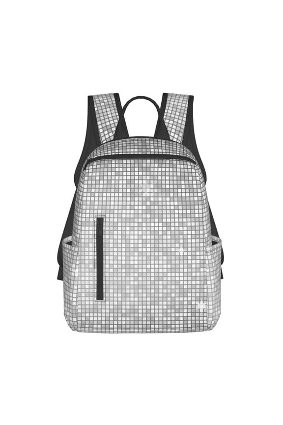 Silver Mosaic for Lightweight Backpack, Durable and Comfortable, Ideal for Travel, School, Hiking, and Everyday Use