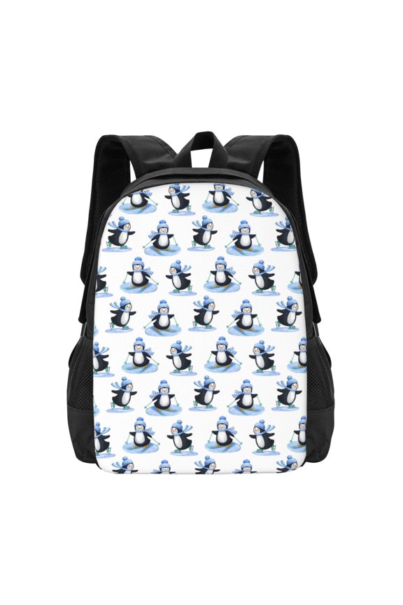 Skiing Penguin Funny for Minimalist Backpack Large Capacity Backpack Travel Backpack For School