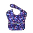 thumbnail image 1 of Hirioo Skull daisy purple for Baby Waterproof Pocket Bib Adjustable Closed for Babies Toddlers with Large Pocket 6-24Months, 1 of 8