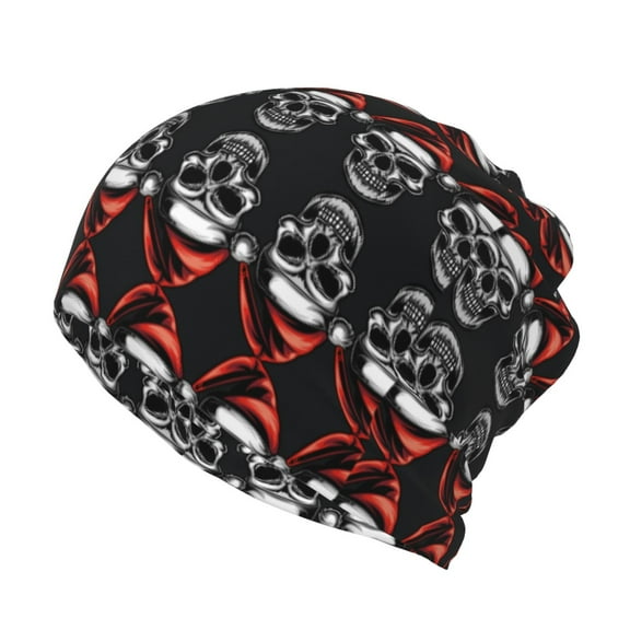 Hirioo Skull santa hat for Multifunction Beanie Hat for Men and Women Unisex for Winter Sports, Outdoor Activities, and Daily Wear