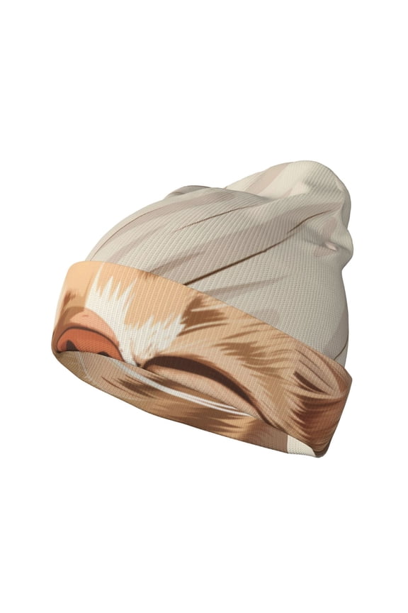 Sleeping Cat In Blanket for Men's Knit Cuffed Beanie for Outdoor Activities Unisex