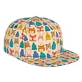 thumbnail image 1 of Hirioo Small Animals with Knit Hat Pattern for Baseball Cap Men Cap Flat Brim for Men Women Teens Adjustable Baseball Cap, 1 of 7