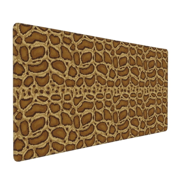 Hirioo Snake Skin for Mouse Pad ,Anti-Slip Base, Durable Stitched Edges, Perfect for Gaming, Office, and Home Use,16x35.5in