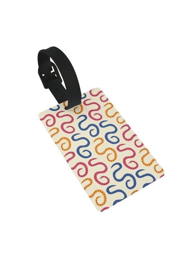 Snake for Luggage ID Tag with Adjustable Strap Travel Baggage Bag Tags Suitcase Identify Labels for Women Men