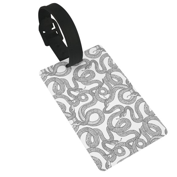 Hirioo Snake for Luggage ID Tag with Adjustable Strap Travel Baggage Bag Tags Suitcase Identify Labels for Women Men