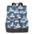 thumbnail image 1 of Hirioo Snow Penguin for Womens Backpack Leather Backpack for Women Travel Fashion Bags,Perfect for Work, School, or Casual Outings, 1 of 4
