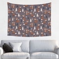 thumbnail image 1 of Hirioo Snowflake Fox Print Tapestry Lightweight Fabric for Bedroom Aesthetic Home Wall Dorm Décor Living Room Decor 29x37 Inch, 1 of 8