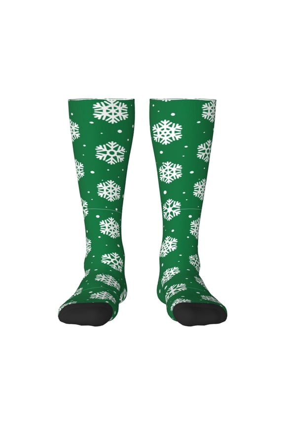 Snowflake for Adult Stockings Breathable Sock Non-Pilling,Contrasting Color Design