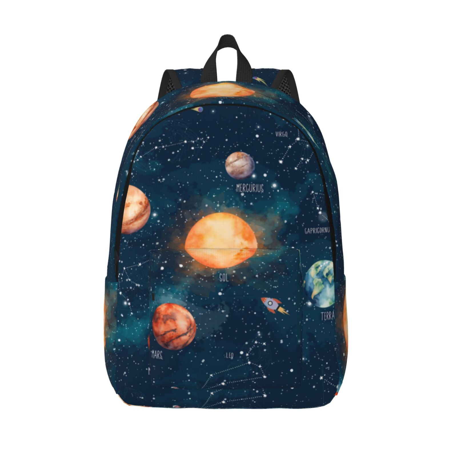 Hirioo Solar System And Planets Canvas Backpack, Durable Travel ...