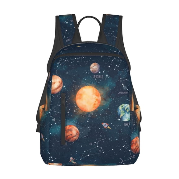 Hirioo Solar System And Planets for Lightweight Backpack, Durable and Comfortable, Ideal for Travel, School, Hiking, and Everyday Use