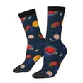 thumbnail image 1 of Hirioo Space Cartoon Pattern Adult Middle Tube Socks Breathable Sock Non-Pilling,Contrasting Color Design, 1 of 6